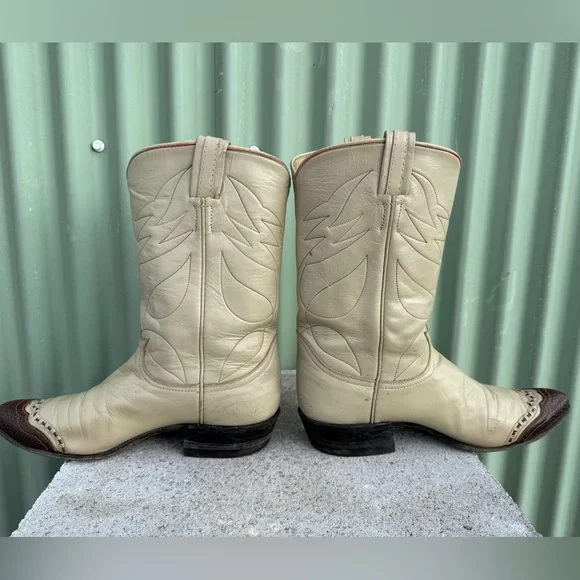 Tony Lama vintage snake skin and leather boots sz 8.5 - Picture 5 of 16